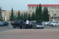 В Шадринске напротив городской администрации столкнулись автомобили