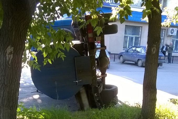 В Шадринске перевернулся автомобиль ГАЗ