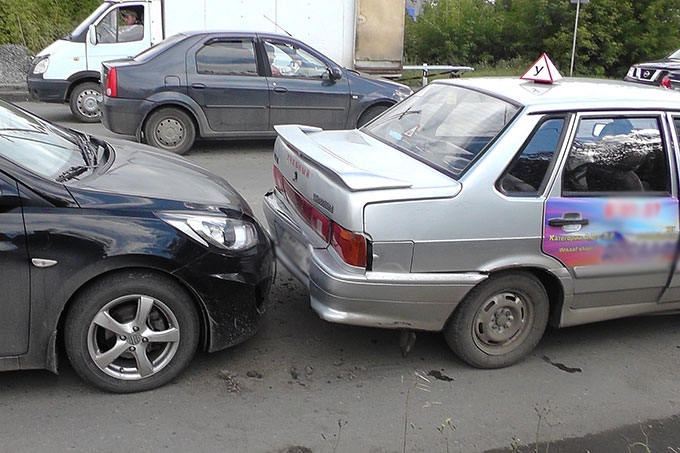 Произошло ДТП с участием учебного автомобиля