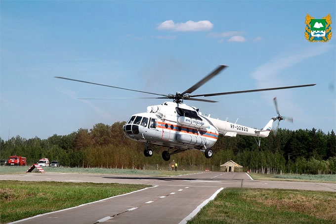 В Курганскую область на период пожароопасного сезона привлечён вертолет МИ-8