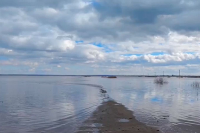 416 см достиг уровень воды в реке Тобол в городе Кургане