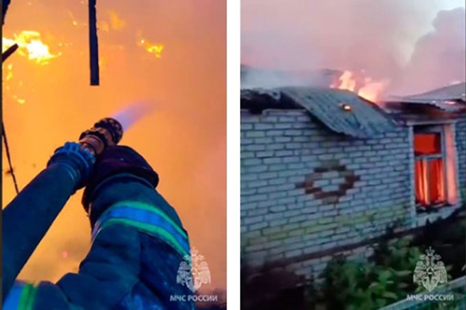 Две семьи остались без крова после пожара в частном двухквартирном жилом доме в Курганской области