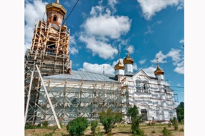 В храме в честь Иоанна Предтечи Шадринского МО продолжаются ремонтно-реставрационные работы