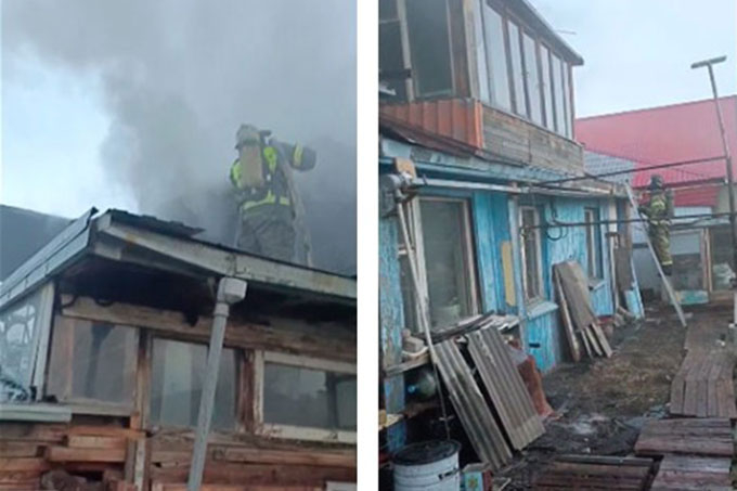 В Кургане ликвидирован крупный пожар в жилом доме