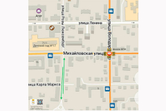 Перекрыто движение автотранспорта на перекрёстке улиц Михайловская и Володарского