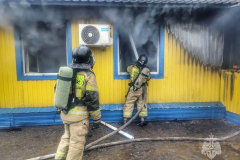 В Кургане горело административное здание