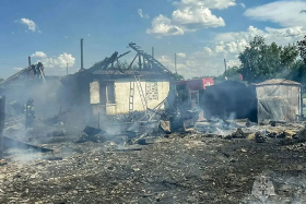В Курганской области из-за ветхой проводки произошёл крупный пожар